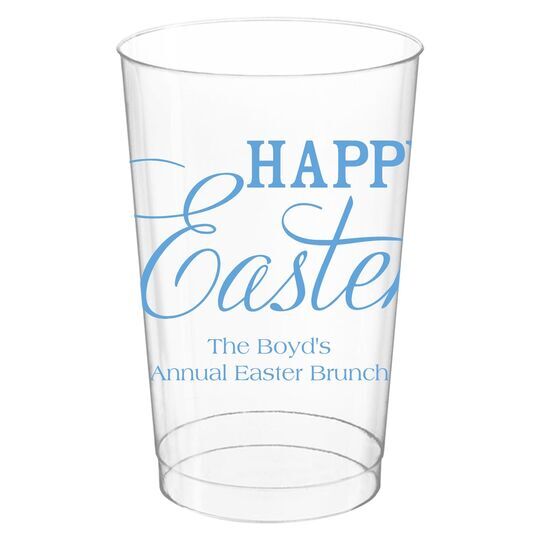 Happy Easter Clear Plastic Cups